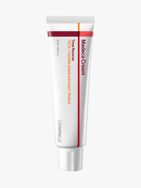 Centellian 24 Madeca Cream Time Reverse in branded tube component on a light gray background